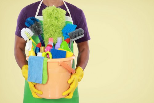 Staff member reviewing a risk assessment before cleaning work