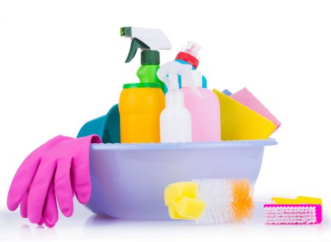 Carpet cleaning technician preparing equipment for a service appointment