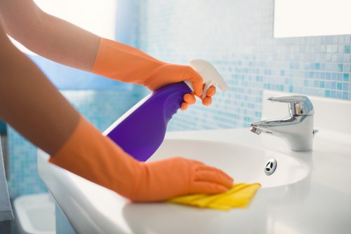 Carpet cleaner managing hoses and wet floor hazards